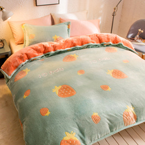 single fleece duvet cover winter coral fleece winter reversible fleece duvet cover 1 5m 1 8 plush thick suede double