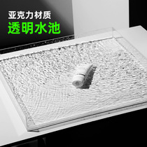 Acrylic transparent sink photo props transparent pool waterproof high transparency photography cosmetics water surface water ripple photography props high-end video photography maternal and infant skin care products electronic product photography