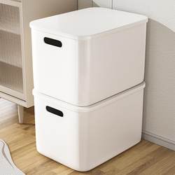 Desktop storage box with lid plastic snack storage basket drawer toy miscellaneous basket cosmetics storage dust-proof box