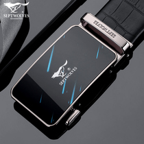 Seven Wolves Crocodile Man Belt Genuine Leather Young Man Jane Male Tide 2021 New Pants With Upscale Automatic Buckle Belt