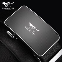 Seven wolves mens belt leather 2020 new 2021 pants belt new official pure cowhide belt mens trend