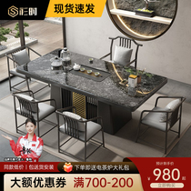 Chinese style light luxury slate tea table and chair combination office home tea table tea table kettle integrated modern simple