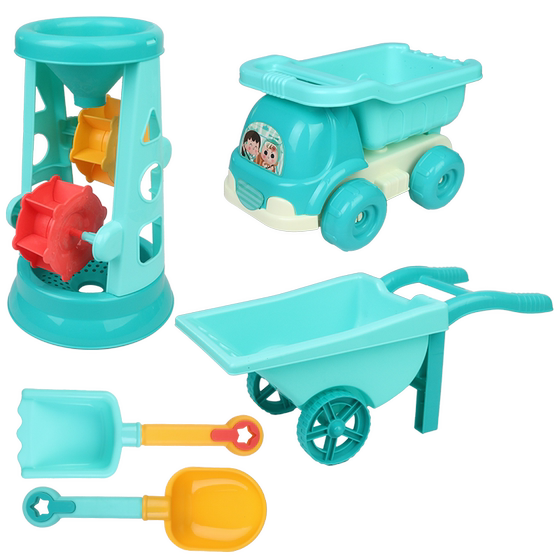 Children's beach toy baby rushing to dig the seaside digging soil tool tools of hourglass shovel barrels to play sand suits to play sand ponds Children's beach toy baby rushing to dig the seaside digging soil tool tools of hourglass shovel barrels to play sand suits to play sand ponds