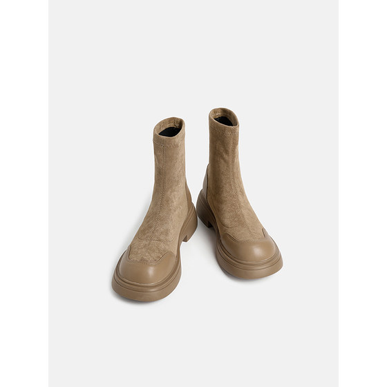 Naai een 丨 두꺼운 졸린 짧은 부츠 스웨이드 영국 스타일 마틴 부츠를위한 2025 New Style Street-Fried Thick Heels Naai een 丨 두꺼운 졸린 짧은 부츠 스웨이드 영국 스타일 마틴 부츠를위한 2025 New Style Street-Fried Thick Heels