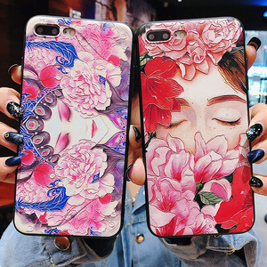 苹果xsmax手机壳女款宫廷6s复古iphonexs手机套7plus全包边防摔8p浮雕xr保护套壳8x挂绳指环创意个性中国风6p
