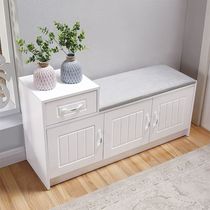 Dongwofuli doorway shoe changing stool storage stool shoe cabinet simple European white shoe changing stool storage stool painted sofa stool