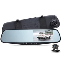 Rear View Mirror Recorder Dual Dash Cam Vehicle Video