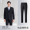 Male - black coat+pants