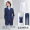 Female - navy blue jacket+pants+white shirt+vest