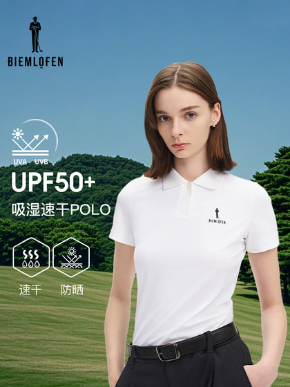 Biyinlefen Golf 2025 여름 새로운 스포츠 선 보호 빠른 건조 짧은 날짜 폴로 셔츠 여성 Biyinlefen Golf 2025 여름 새로운 스포츠 선 보호 빠른 건조 짧은 날짜 폴로 셔츠 여성
