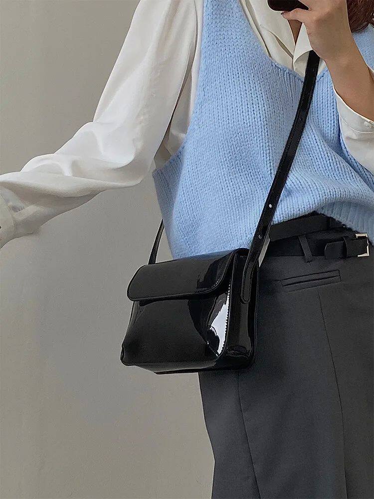 сумка fashion patent leather lady sling bag pu leather women phone OTHER