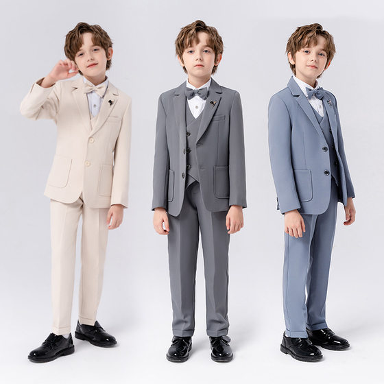 Boys' suits and dresses in spring and autumn new British solid color suits for boys' piano hosting event performance
Boys' suits and dresses in spring and autumn new British solid color suits for boys' piano hosting event performance