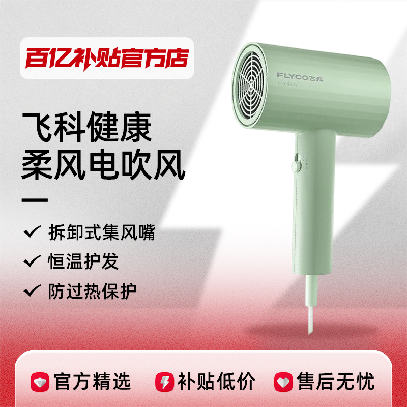 Flying Coelectric hair dryer Home negative ion Hairdryer Large wind cold hot air thermostatic speed dry blow wind cylinder FH6296 -Taobao