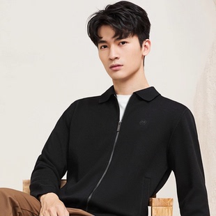 【加绒开衫毛衣】柒牌男士翻领针织衫2025秋冬休闲拉链保暖厚外套
