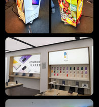 Custom High Definition Outdoor UV soft film aluminium profile Frameless Indoor Light Transmission Led Mobile Phone Shop Mall Advertising Kabb