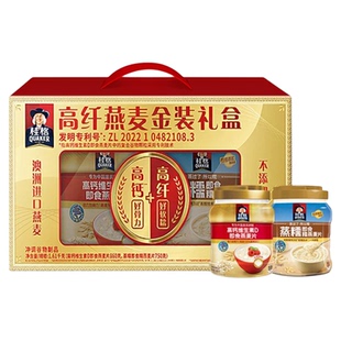 桂格金装高纤礼盒装高钙维生素D蒸糯即食燕麦片