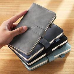 A6 magnetic buckle business notebook office A5 leather notepad school company can customize LOGO stationery