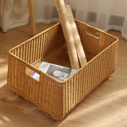 Dirty clothes basket imitation rattan woven bathroom dirty clothes basket household laundry basket shop large bedroom clothes and towel storage basket