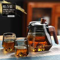 Glass teapot single pot heat-resistant office tea small tea cup household filter tea making artifact boiling teapot tea set