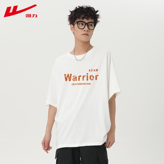 【Warrior/回力国潮】短袖t恤情侣装夏季轻薄T恤圆领宽松男女百搭