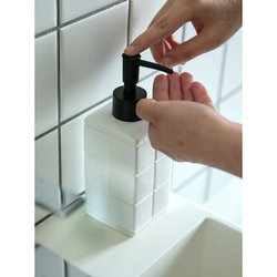 .Japanese PUEBCO retro mosaic ceramic bathroom appliances toilet brush soap dispenser toothbrush holder soap dish