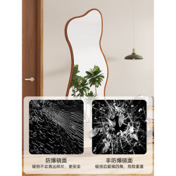 New special-shaped full-length mirror, movable rotating floor mirror, coat rack, multi-functional dressing mirror, home bedroom trial