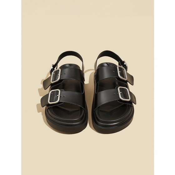 LAYERMOOD Sandals for women 2025 new summer black leather outer wear buckle Roman beach shoes sandals
LAYERMOOD Sandals for women 2025 new summer black leather outer wear buckle Roman beach shoes sandals