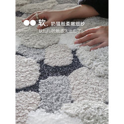 Jiazhen soft fufu touch bedroom carpet gray cloakroom special-shaped irregular thickened room bedside blanket