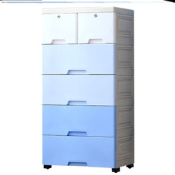 Thickened drawer-type storage cabinet simple plastic baby wardrobe baby toy storage cabinet combination storage cabinet