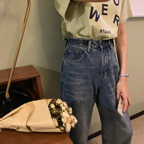 big sim 2021 new vintage jeans thin high waist wide leg pants loose trousers versatile student slacks