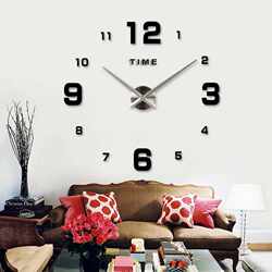 3D punch-free wall clock three-dimensional Nordic simple creative clock modern living room decorative art silent wall watch