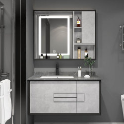 Slate bathroom cabinet combination modern simple light luxury bathroom set bathroom washbasin washbasin cabinet