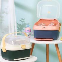 Supplementary food storage cabinet baby tableware bowl bottle tool storage box storage box drain r rack storage rack cabinet anti-