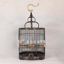 Boutique carving cage thrush bird cage bird cage accessories bamboo products bird cage round cage bamboo bird cage drum low