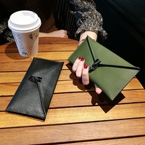 2021 new small wallet female long niche design sense net red card bag high-end 2021 genuine leather fashion ultra-thin summer