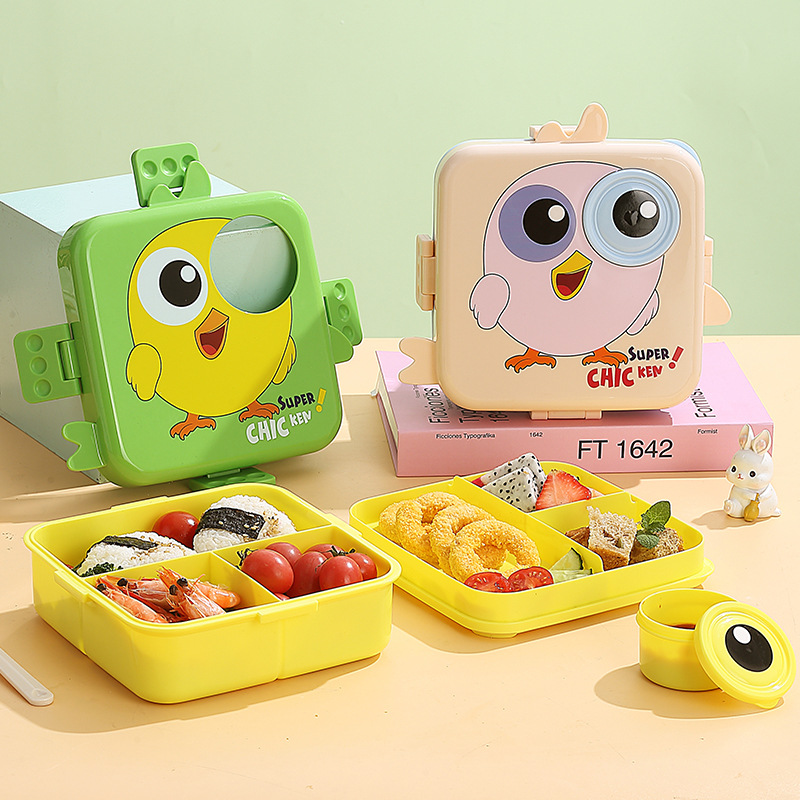 japanese-style separate sealed cute cartoon lunch box fruit lunch box