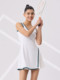 Ellesse Small Shell Retro Contrast 서스펜더 치마 누름 압박 및 주름 시원한 테니스 스포츠 드레스 가슴 패드로 슬리밍 Ellesse Small Shell Retro Contrast 서스펜더 치마 누름 압박 및 주름 시원한 테니스 스포츠 드레스 가슴 패드로 슬리밍