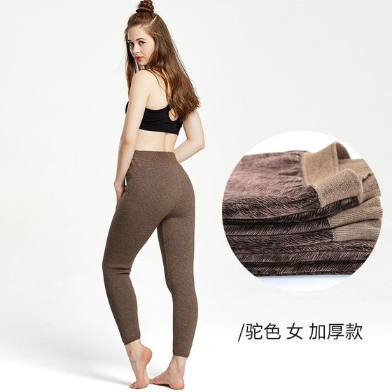 새로운 가을과 겨울 남성 및 여성 양모 바지 더블 R- 레이어 벨벳 두꺼운 캐시미어 열 바지 슬림 하이 허리 따뜻한 양모 새로운 가을과 겨울 남성 및 여성 양모 바지 더블 R- 레이어 벨벳 두꺼운 캐시미어 열 바지 슬림 하이 허리 따뜻한 양모