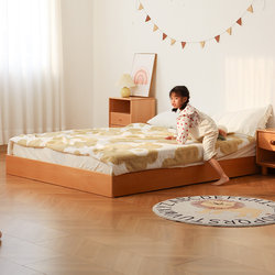 Xiao Qiao's wooden floor bed Montessori children's bed tatami suspended solid wood bed baby baby bed without bedside platform bed