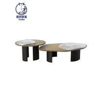 Italian natural marble cloud combination coffee table light luxury living room size personalized designer creative tea table