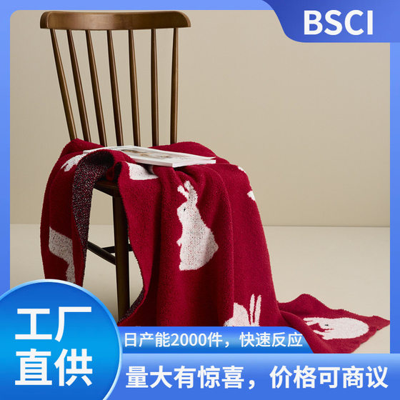 Ruijing Textile Wholesale Super Hot New Year Year Rabbit Blanket Class A Half-Side Velvet Knitted Thread Blanket Sofa Blanket
Ruijing Textile Wholesale Super Hot New Year Year Rabbit Blanket Class A Half-Side Velvet Knitted Thread Blanket Sofa Blanket