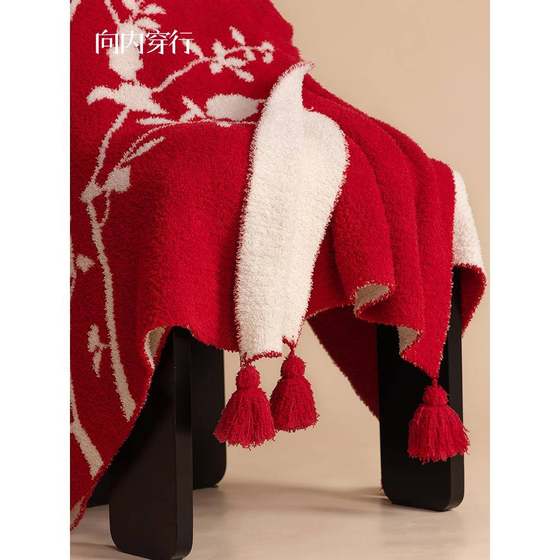 Walking inwards Class A half-length fringed knitted sofa with blanket nap blanket thickened winter red new product
Walking inwards Class A half-length fringed knitted sofa with blanket nap blanket thickened winter red new product