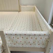 High-end Lexin solid wood childrens spliced ​​bed with bed surround folding guardrail crib extra wide bed baby extension
