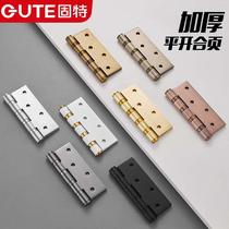 Good door hinge 304 stainless steel 4-inch flat opening thickened wooden door loose-leaf hinge bearing hinge hardware accessories