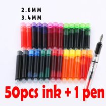 51pcs Fountain Pen ink refills diameter 2 6mm 3 4mm standard