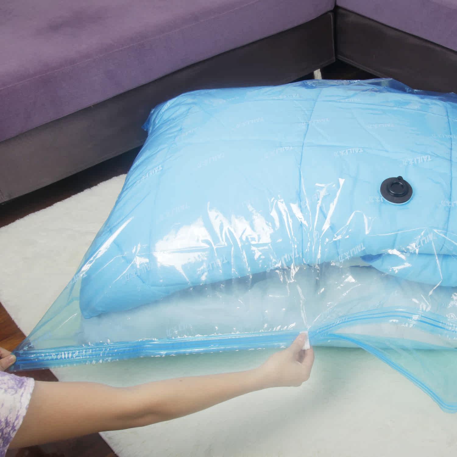 正品太力真空压缩袋收纳袋100*70大号三个装棉被被子压缩袋