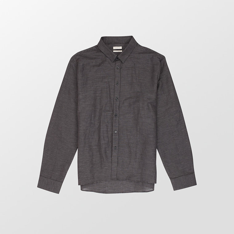 Calvin Klein Jeans/CK 2015春夏 男士小格子棉麻长袖衬衫4ATW109