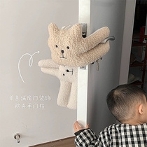 Cute bear anti-pinch door stopper door decorative door hanging pet door child anti-collision doll protection