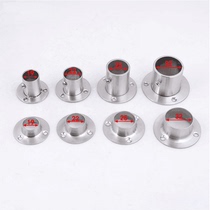 Thickened Wardrobe Hanging clothes pole Toys bar base stainless steel Stainless Steel Base Stainless Steel seat Round Tubes Home Five Gold Accessories Opening