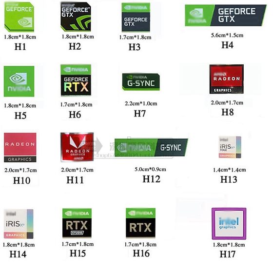 오리지널 데스크탑 노트북 맞춤 스티커 GTX RTX 레이블 그래픽 카드 로고 스티커 오리지널 데스크탑 노트북 맞춤 스티커 GTX RTX 레이블 그래픽 카드 로고 스티커